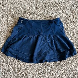 Free People Navy Athletic Ruffled Tennis Skirt